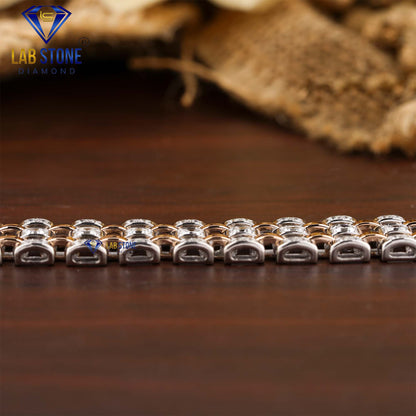 4.43 TDW Asscher & Round Cut Diamond Slider Bracelet