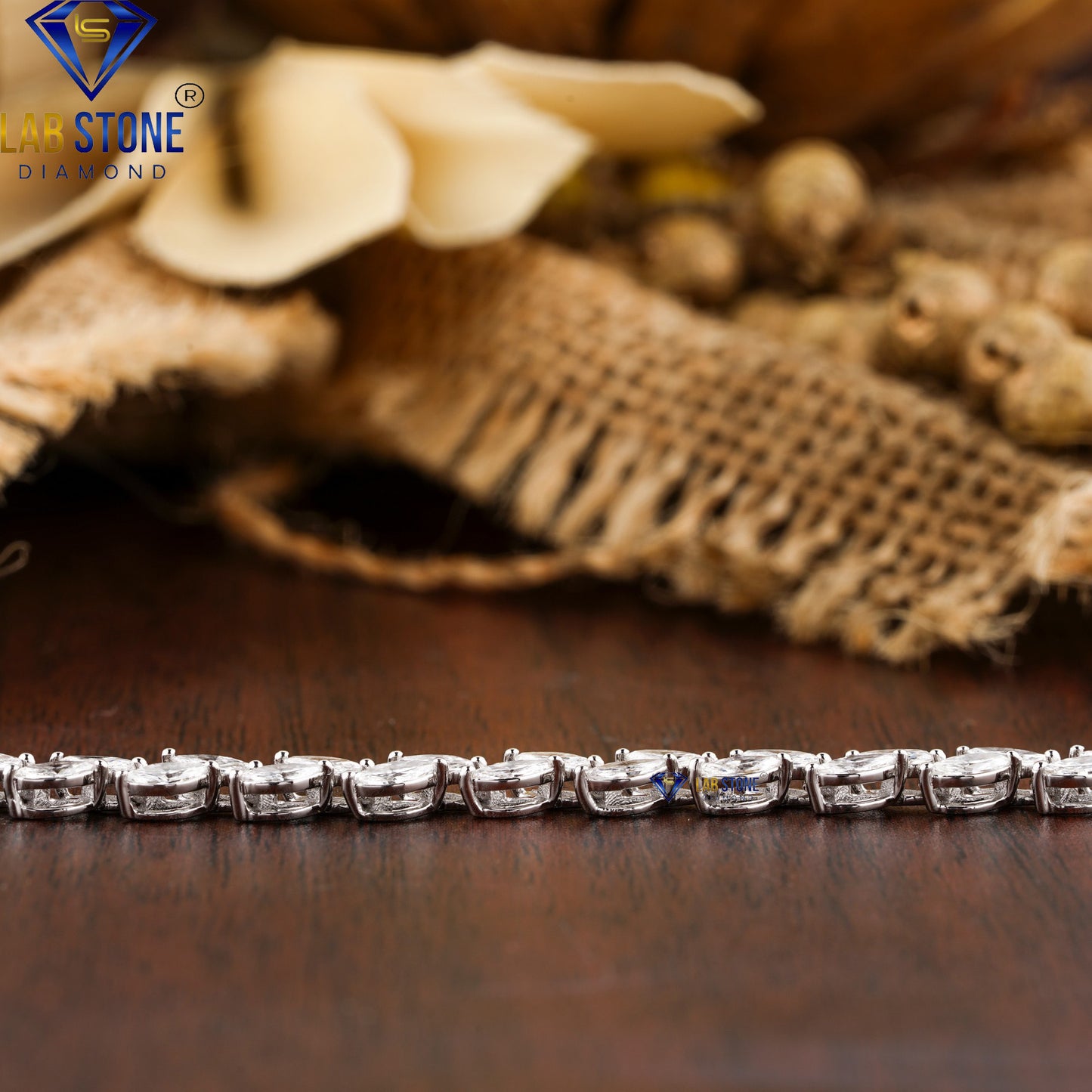 4.36 TDW Marquise Cut Diamond Slider Bracelet