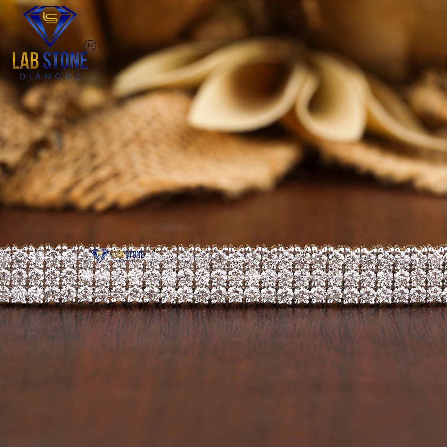 6.99 TDW Round Cut Diamond Slider Bracelet