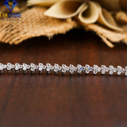 2.82 TDW Round Cut Diamond Slider Bracelet