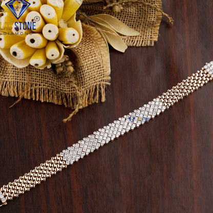 11.30 TDW Round Cut Diamond Men's Slider Bracelet