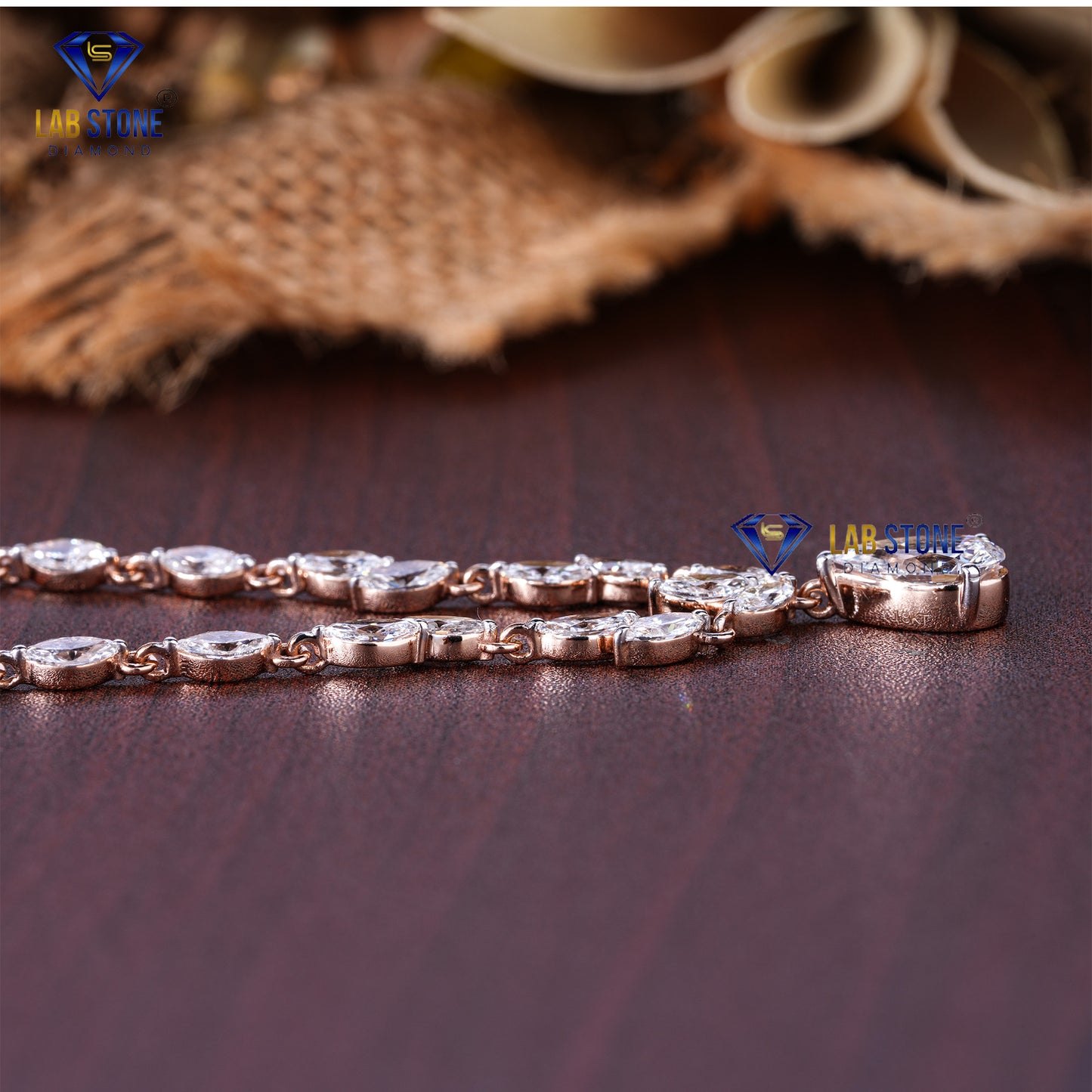 4.87 TDW Pear & Marquise Cut Diamond Charm Necklace