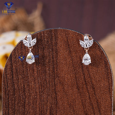 4.87 TDW Pear & Marquise Cut Diamond Charm Necklace