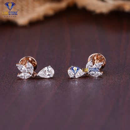 4.87 TDW Pear & Marquise Cut Diamond Charm Necklace