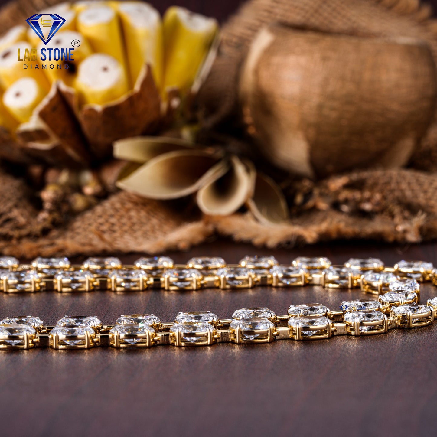 62.10 TDW Oval Cut Diamond Charm Necklace