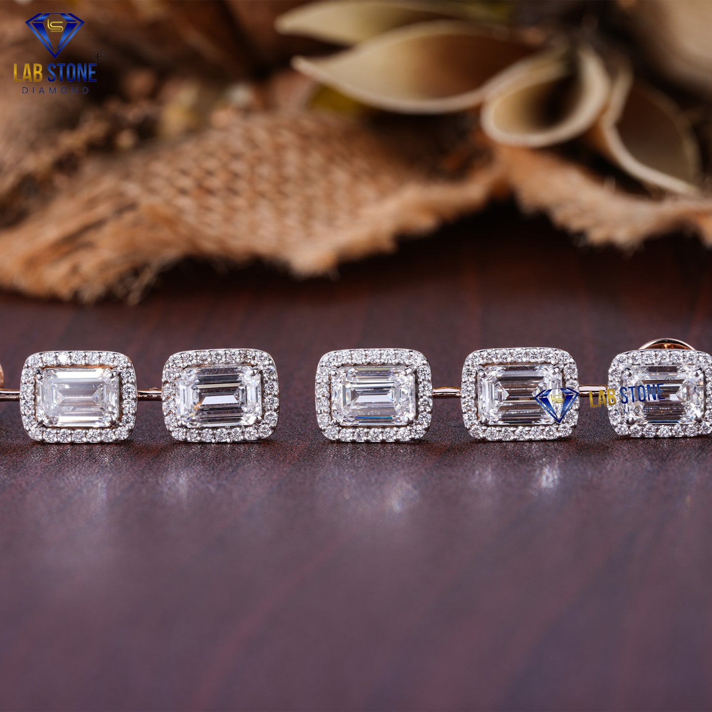 41.49 TDW Emerald & Round Diamond Women’s Charm Necklace