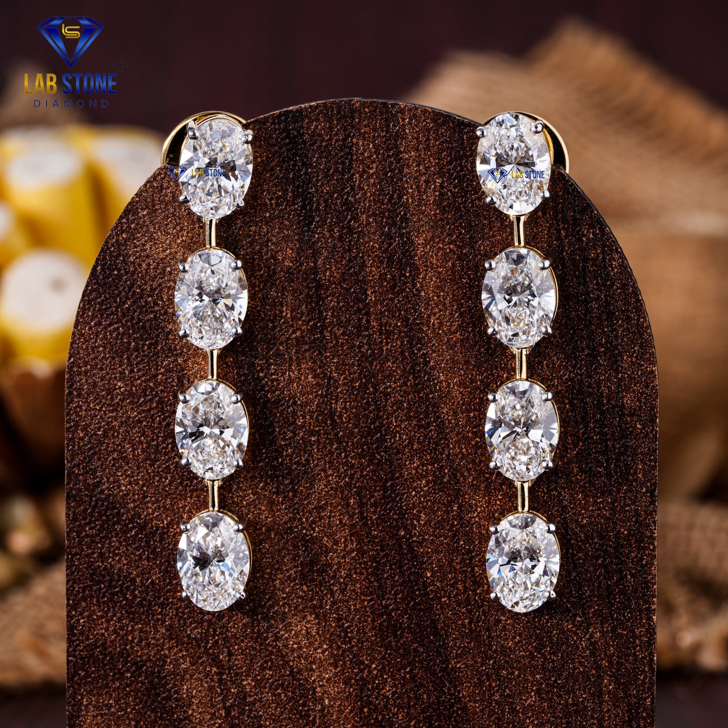 62.10 TDW Oval Cut Diamond Charm Necklace