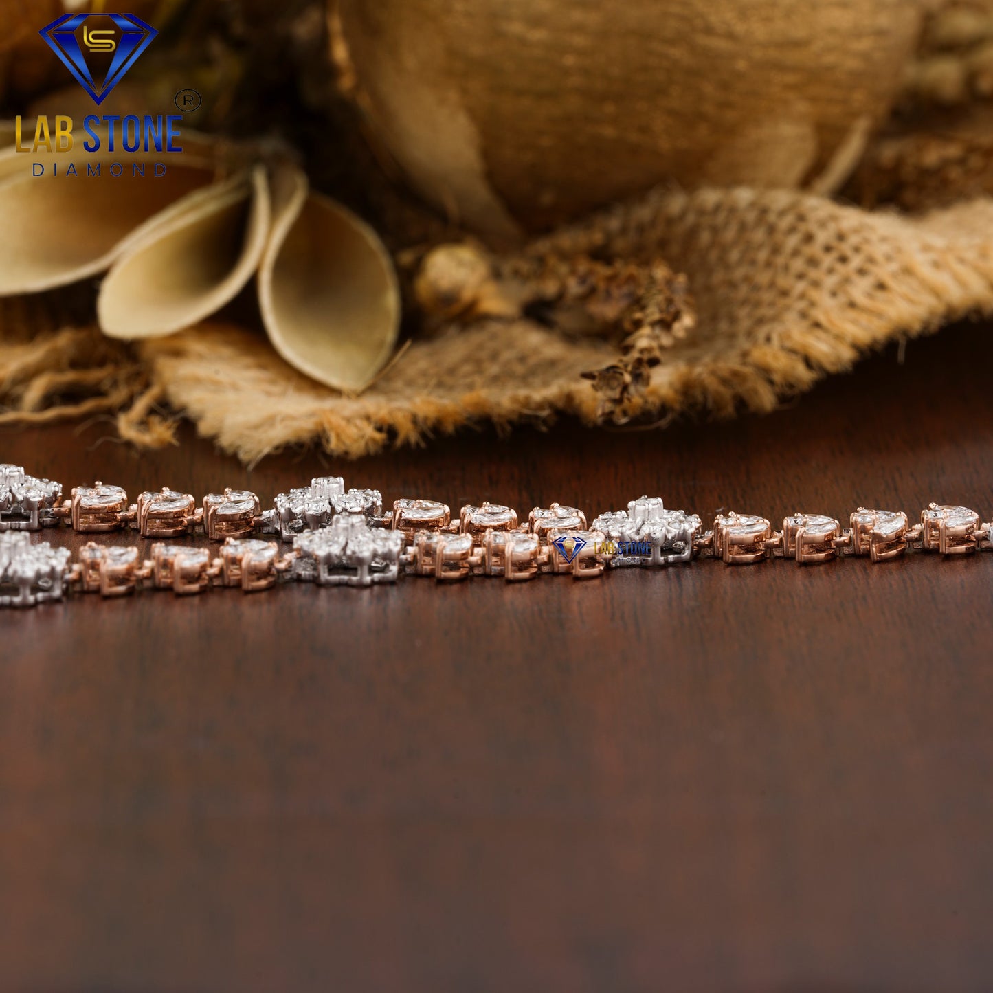 6.62 TDW Round & Marquise Cut Diamond Charm Necklace