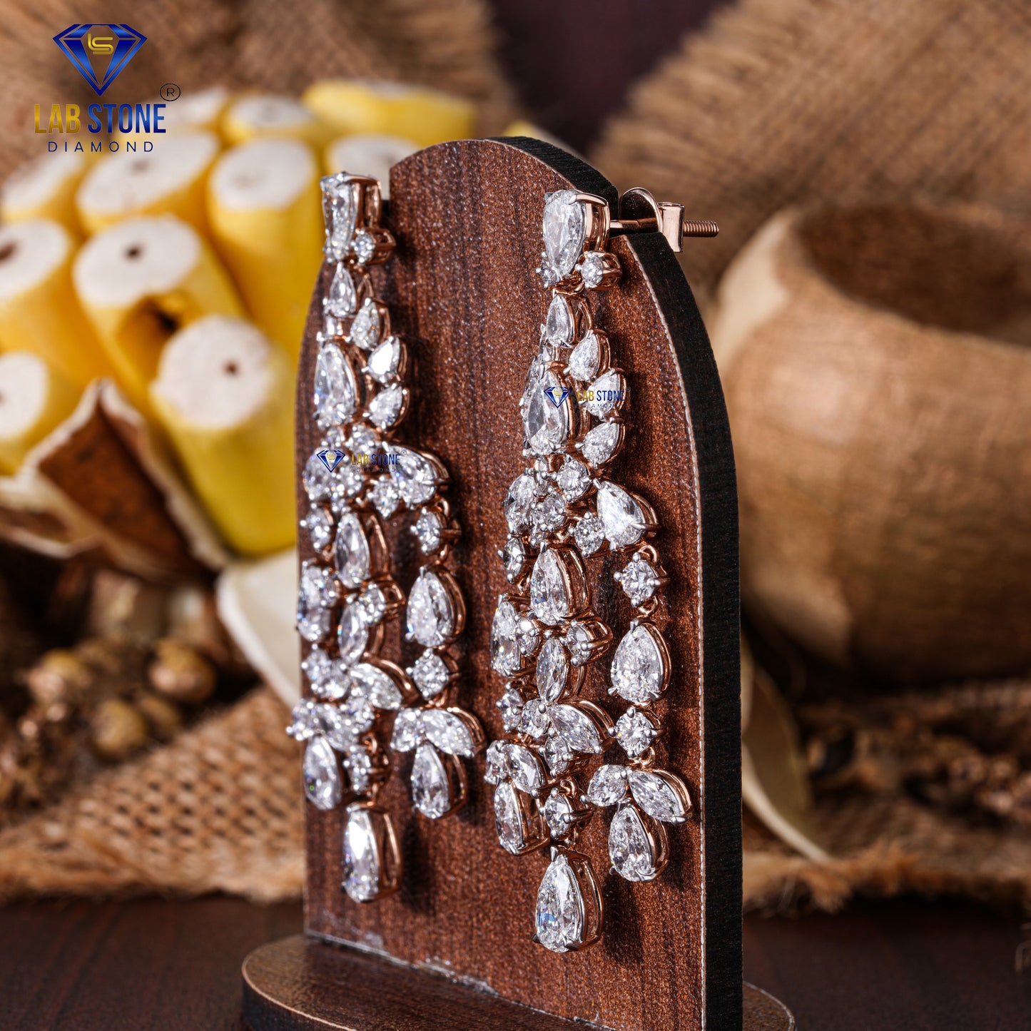 21.72 TDW Pear, Round & Marquise Cut Diamond Charm Necklace