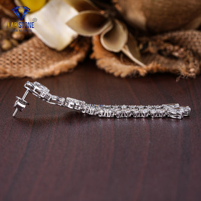 16.63 TDW Pear & Round Diamond Charm Necklace