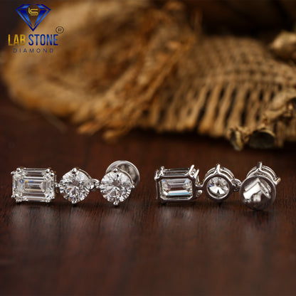 20.23 TDW Emerald & Fancy Blue Round And Pink Round Cut Diamond Charm Necklace