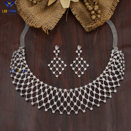 10.55 TDW Round Cut Diamond Choker Necklace