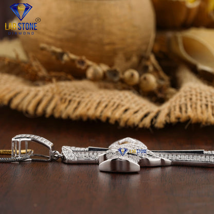 2.304 TDW Round Cut Diamond Cross Pendant with Chain