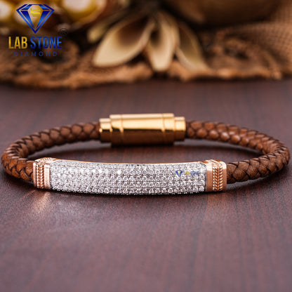 2.25 TDW Round Cut Diamond Slider Bracelet
