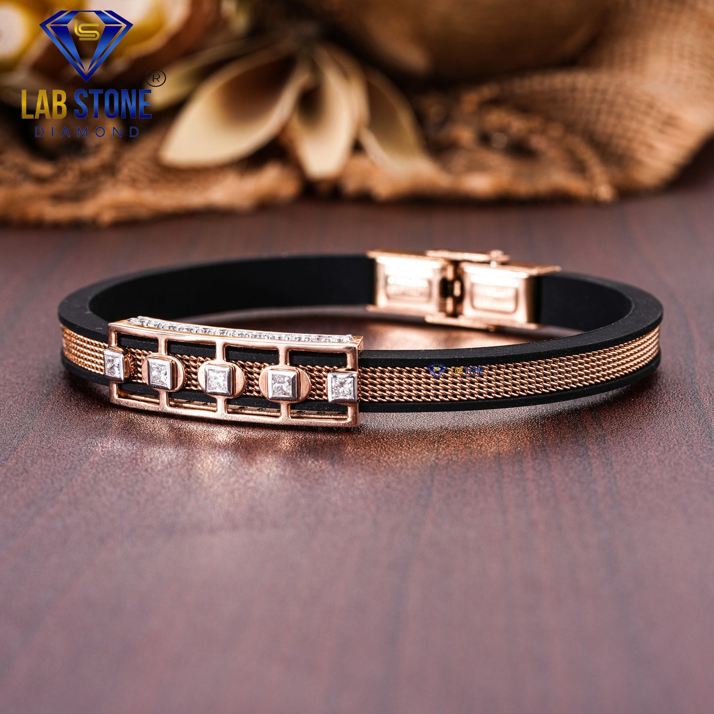 1.56 TDW Princess & Round Cut Diamond Slider Bracelet