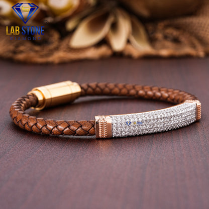 2.25 TDW Round Cut Diamond Slider Bracelet