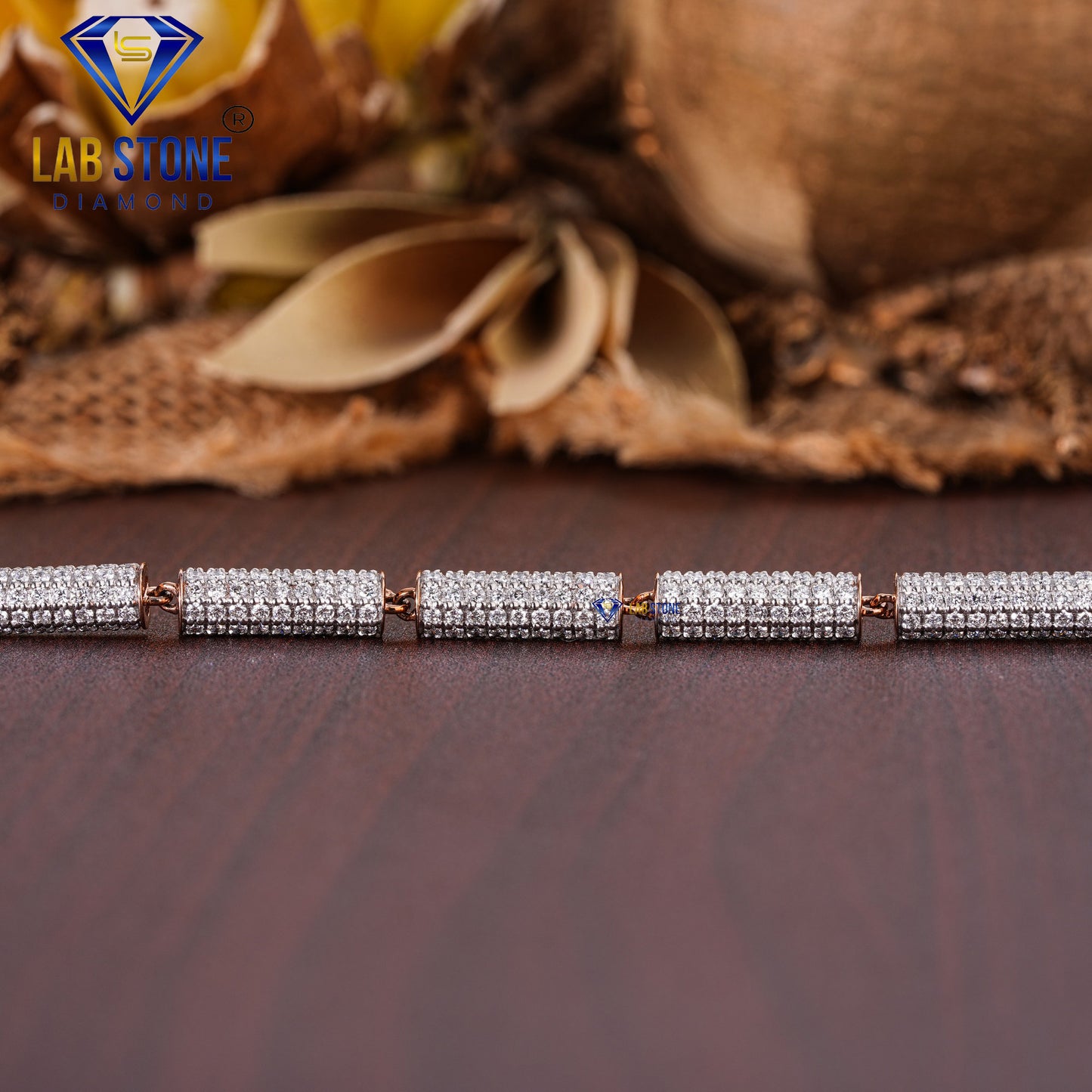 6.48 TDW Round Cut Diamond Slider Bracelet