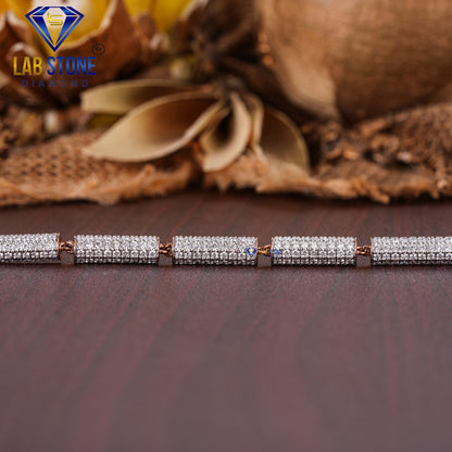 6.48 TDW Round Cut Diamond Slider Bracelet