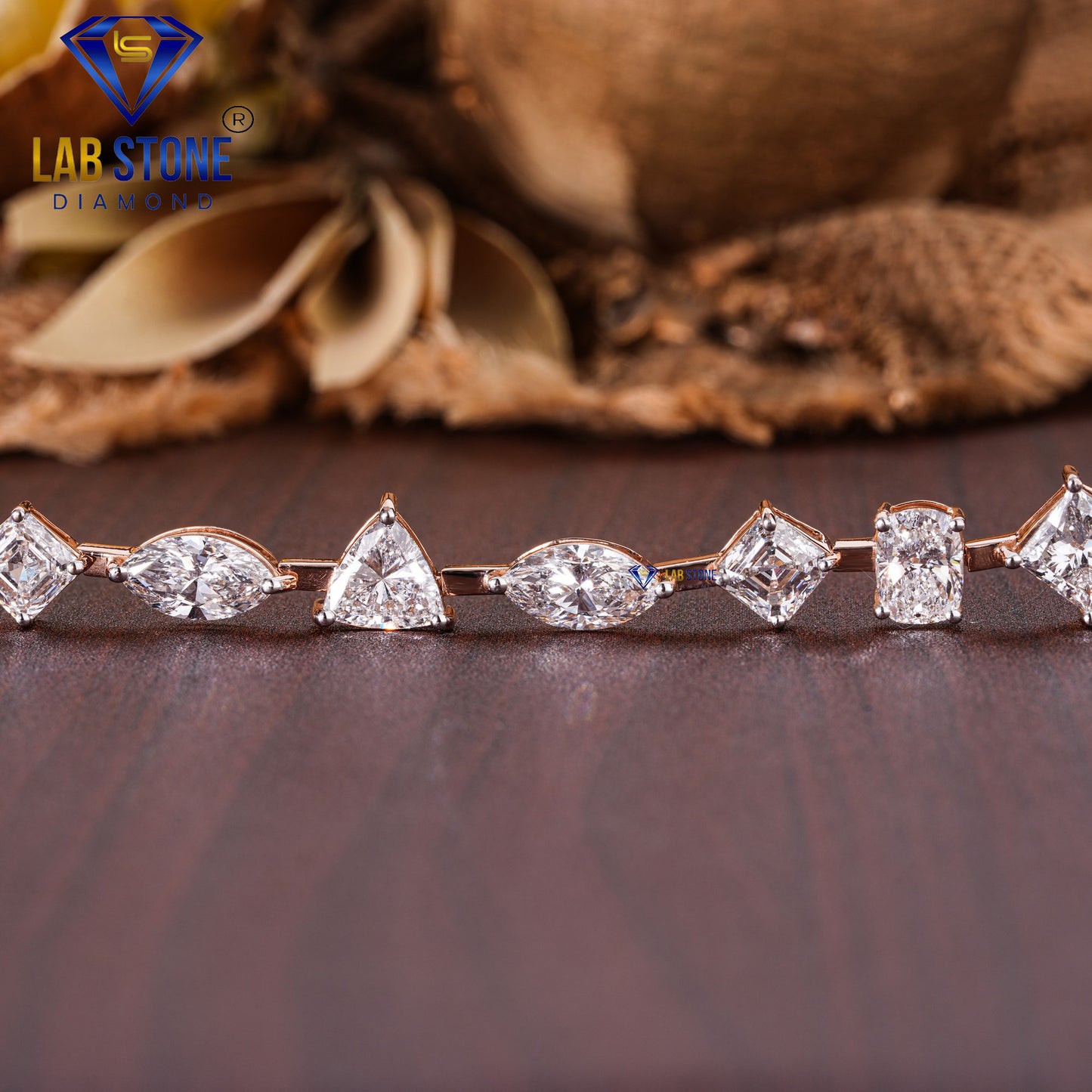 21.30 TDW Multi Shape Diamond Slider Bracelet