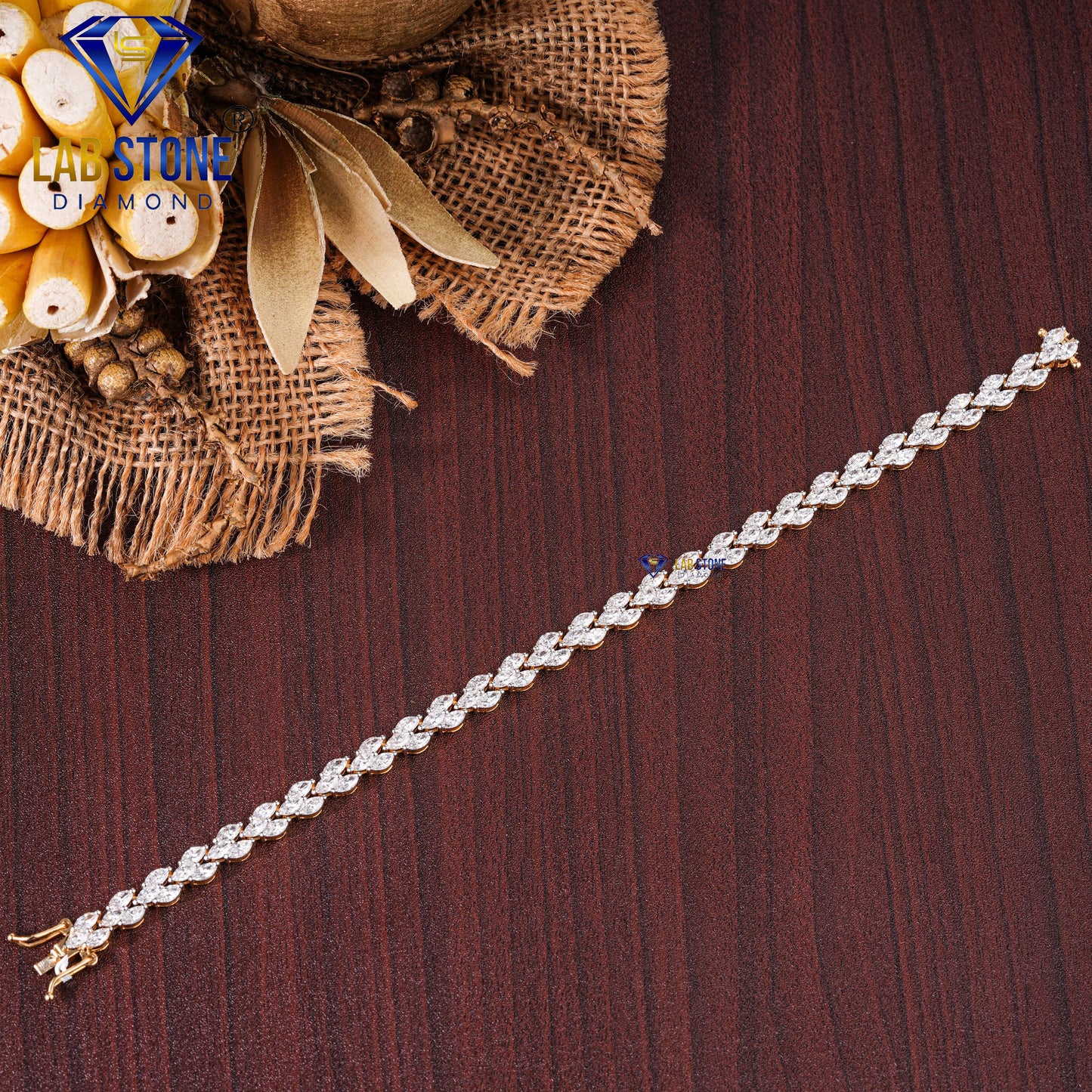 5.07 TDW Marquise Cut Diamond Slider Bracelet