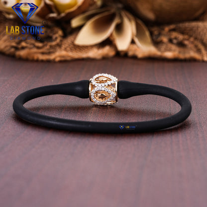 0.595 TDW Round Cut Diamond Slider Bracelet