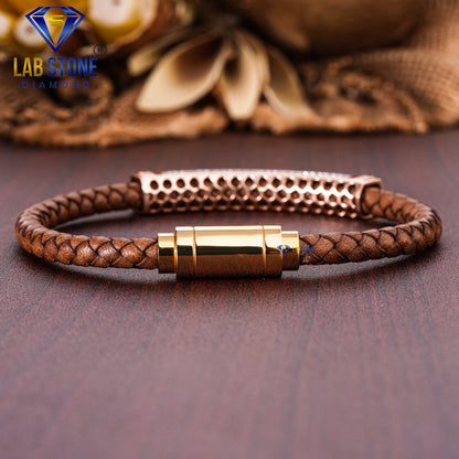 2.25 TDW Round Cut Diamond Slider Bracelet