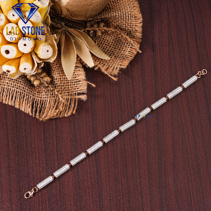 6.48 TDW Round Cut Diamond Slider Bracelet