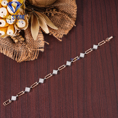 0.76 TDW Round Cut Diamond Slider Bracelet