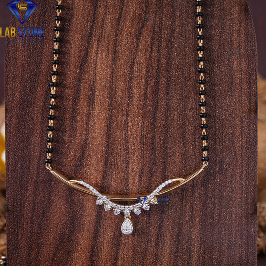 0.421 TDW Round Cut Diamond Custom Pendant with Chain