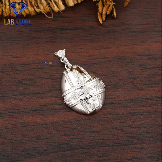 0.759 TDW Round Cut Diamond Custom Pendant