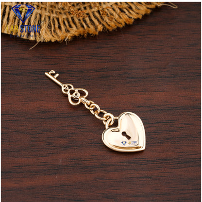 0.06 TDW Round Cut Diamond Heart Pendant