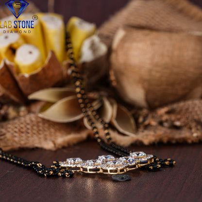 3.672 TDW Round Cut Diamond Custom Pendant with Chain