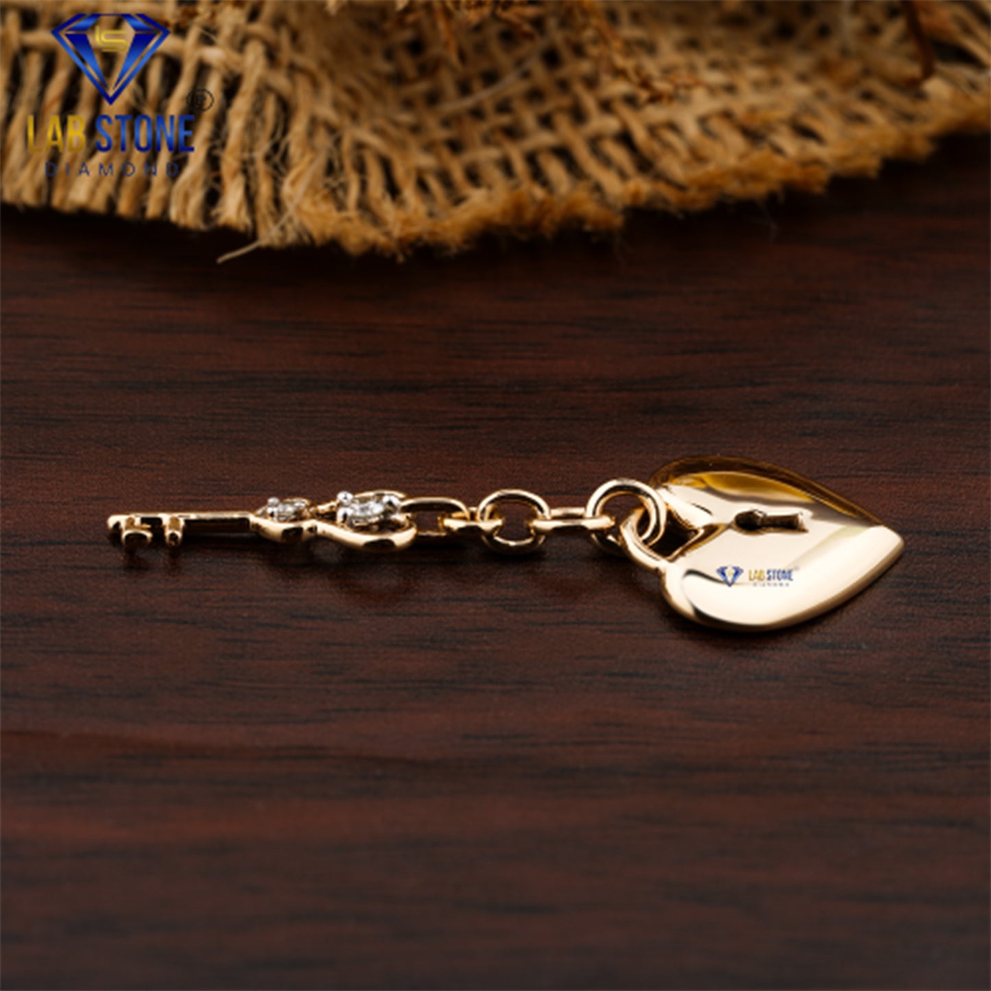 0.06 TDW Round Cut Diamond Heart Pendant