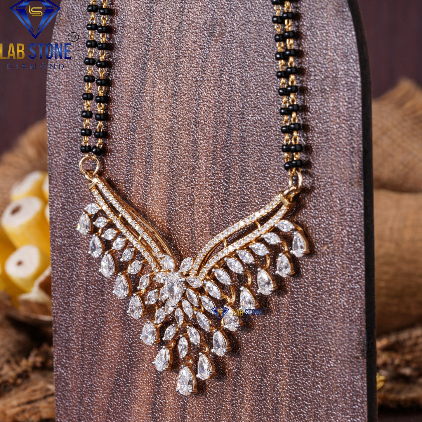 5.108 TDW Round, Marquise & Pear Cut Diamond Custom Pendant with Chain