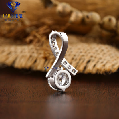 1.58 TDW Round Cut Diamond Custom Pendant