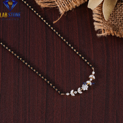 0.669 TDW Round & Marquise Cut Diamond Custom Pendant with Chain