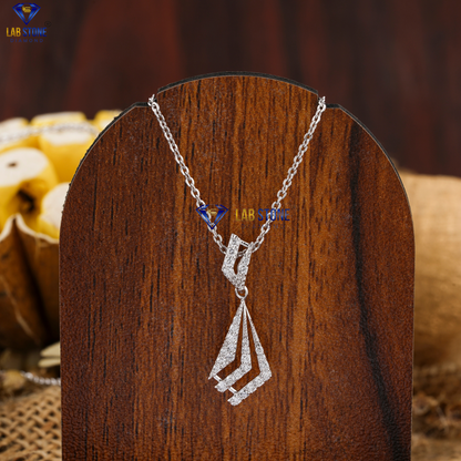 0.20 TDW Round Cut Diamond Custom Pendant with Chain