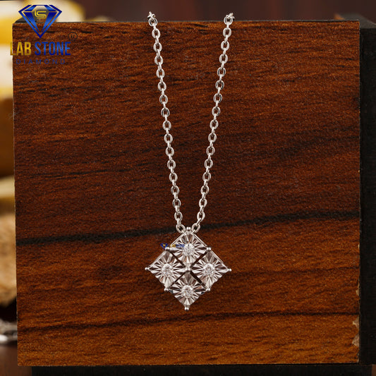 0.072 TDW Round Diamond Custom Pendant with Chain