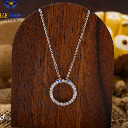 0.23 TDW Round Cut Diamond Custom Pendant with Chain