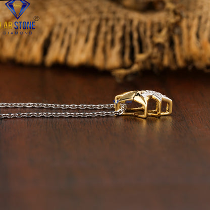 0.04 TDW Round Cut Diamond Pendant with Chai