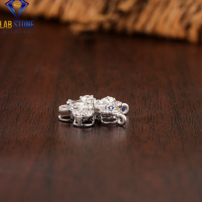 0.70 TDW Round & Pear Cut Diamond Custom Pendant