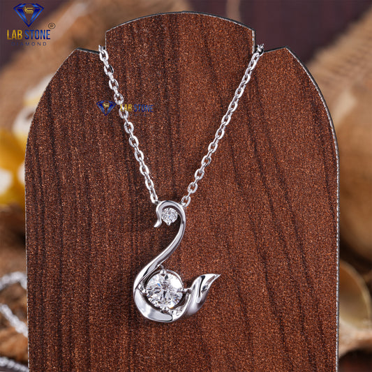 0.76 TDW Round Cut Diamond Custom Pendant with Chain