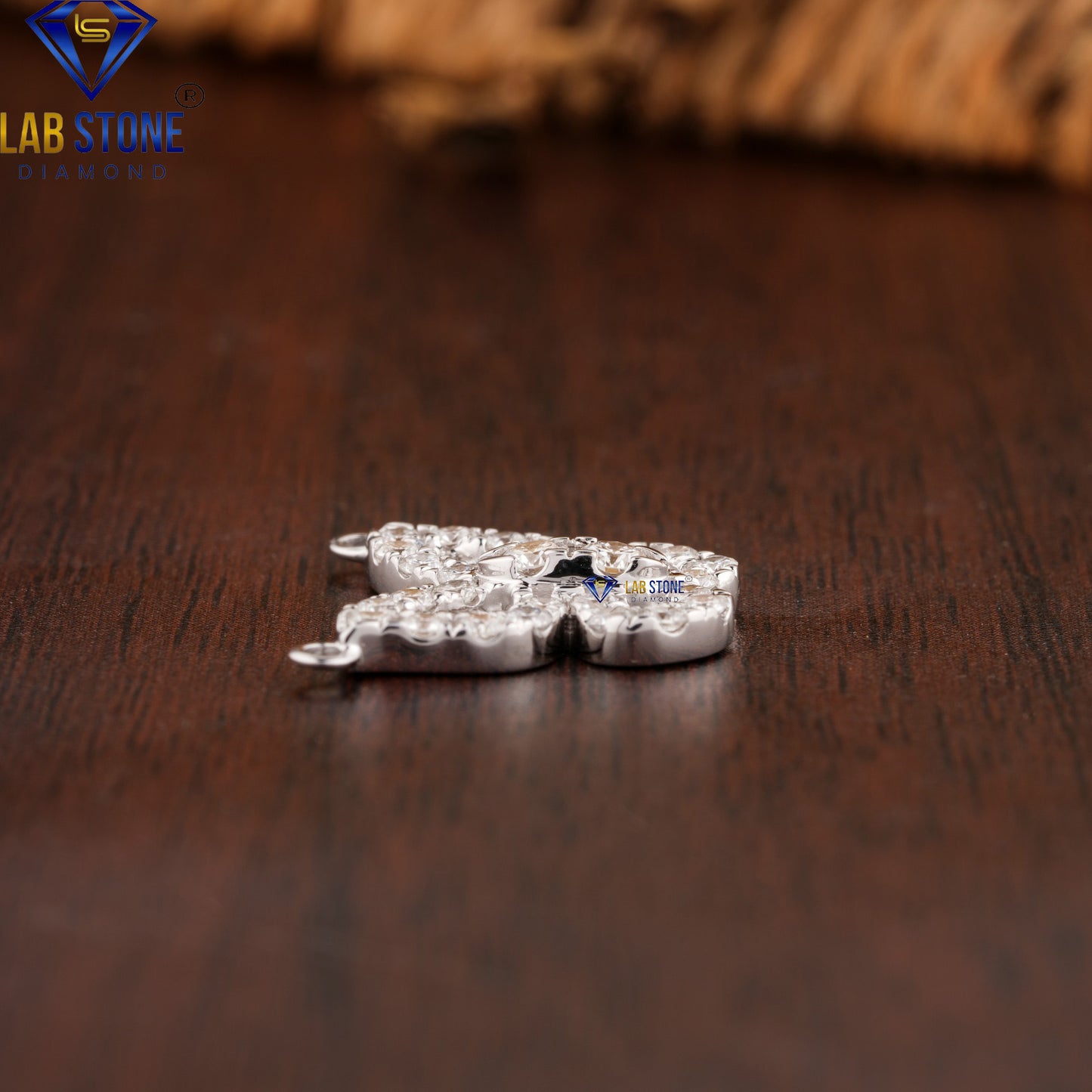 0.769 TDW Round & Baguette Cut Diamond Custom Pendant