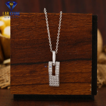 0.28 TDW Round Cut Diamond Custom Pendant with Chain