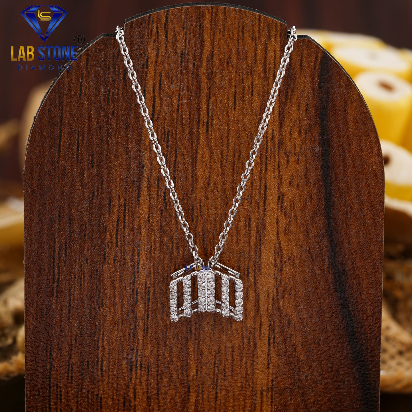 0.15 TDW Round Cut Diamond Custom Pendant with Chain