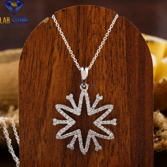 0.70 TDW Round Cut Diamond Pendant with Chain