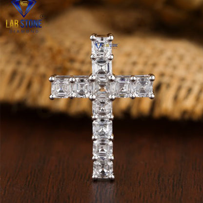 1.46 TDW Round Cut Diamond Cross Pendant