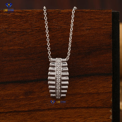 0.178 TDW Round Cut Diamond Custom Pendant with Chain