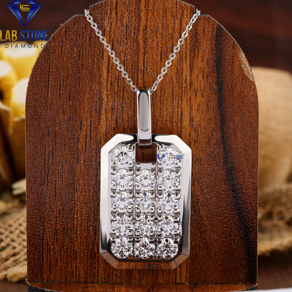 11.16 TDW Round Cut Diamond Pendant with Chain