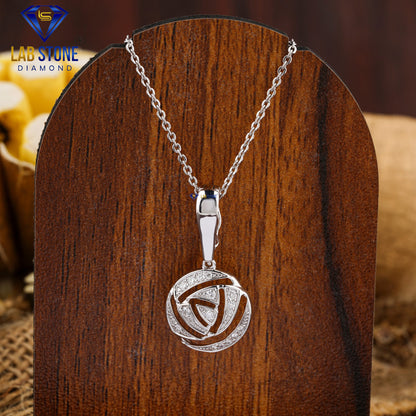 0.12 TDW Round Cut Diamond Custom Pendant with Chain